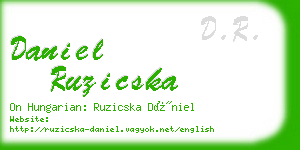 daniel ruzicska business card